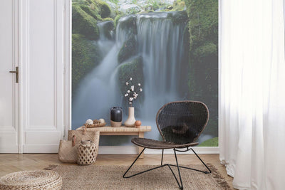 Waterfall in forest Wall Mural-Wall Mural-Eazywallz