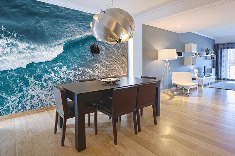 Wave Breaking in California Wall Mural-Wall Mural-Eazywallz