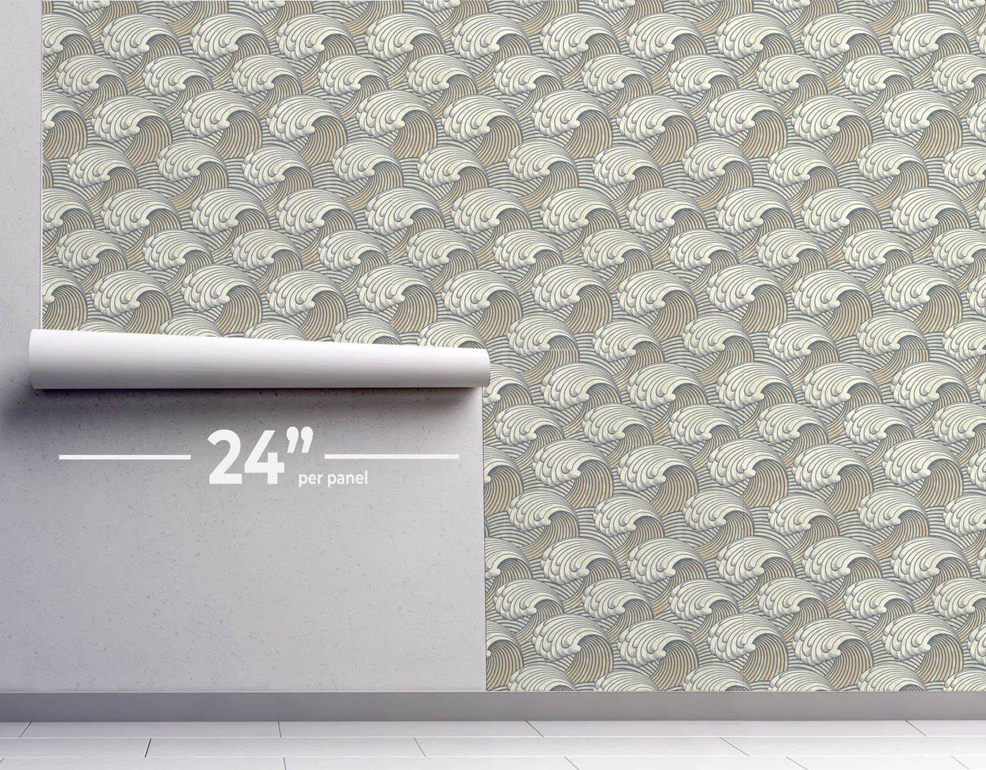 Waves Wallpaper #349-Repeat Pattern Wallpaper-Eazywallz