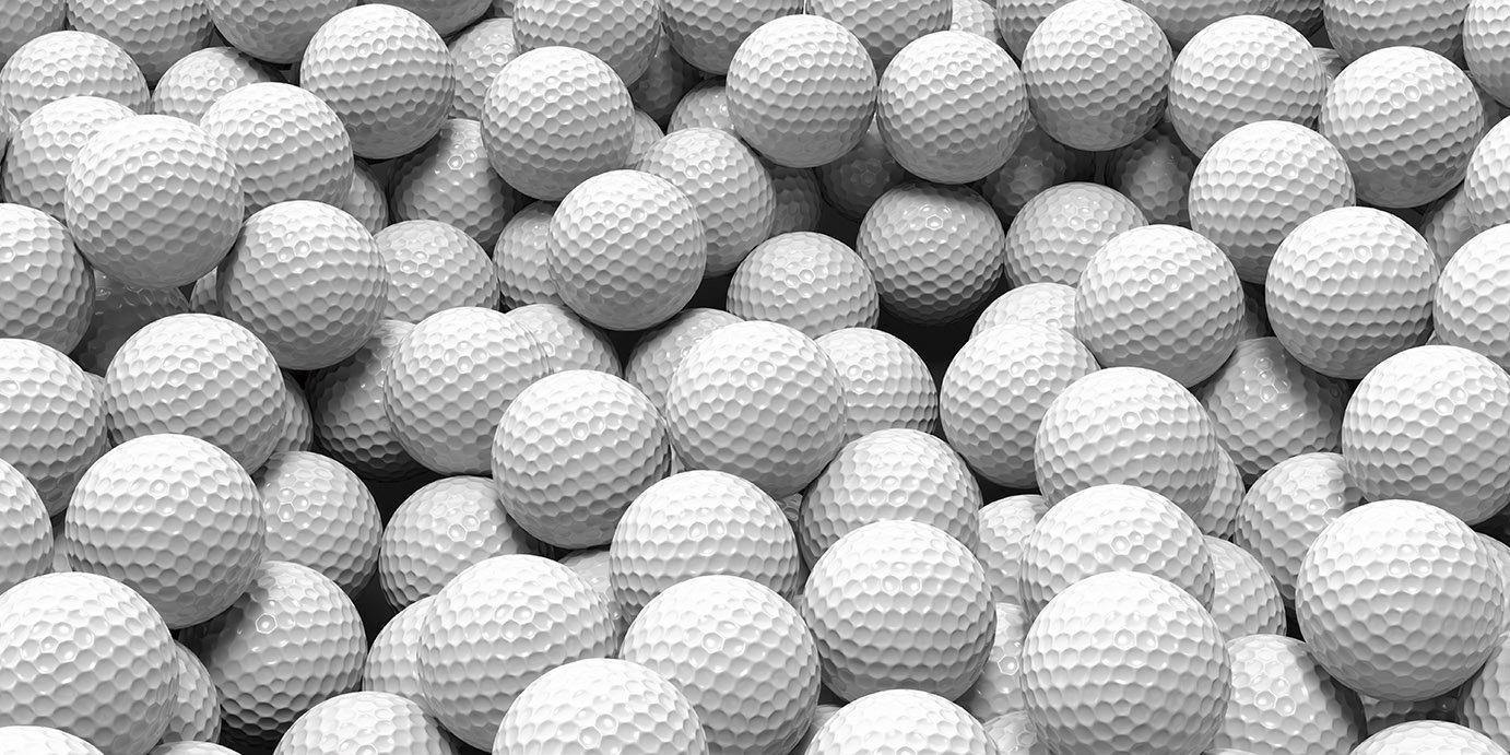 White Golf Balls Wall Mural-Wall Mural-Eazywallz
