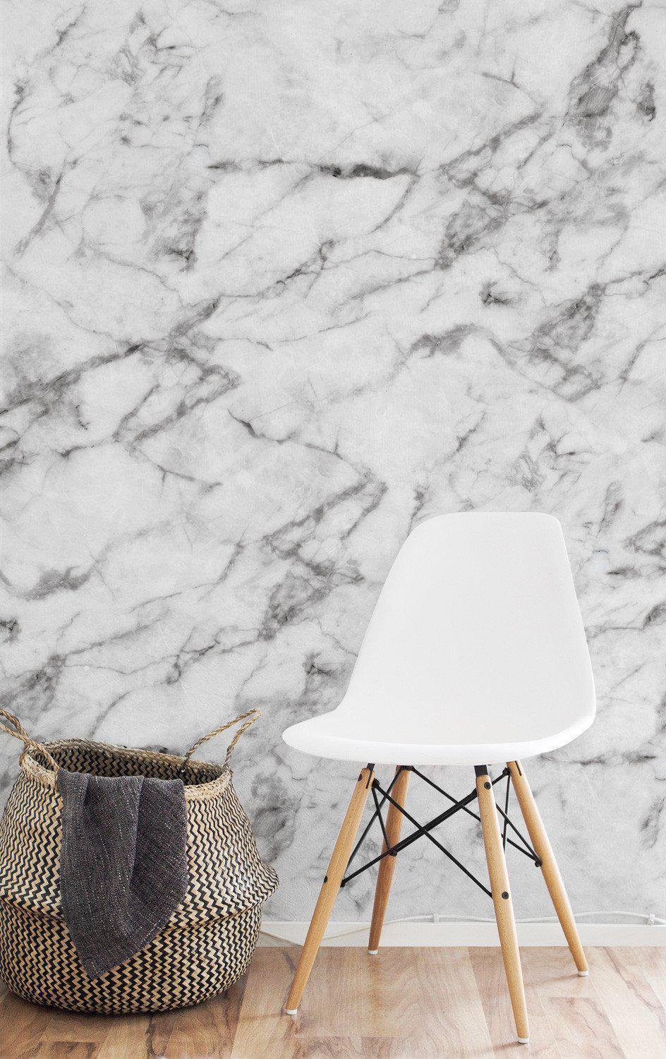 White Marble Wall Mural-Wall Mural-Eazywallz