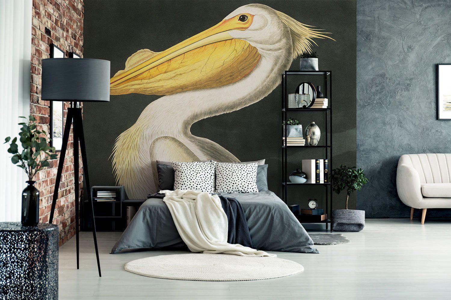 White Pelican Wall Mural-Wall Mural-Eazywallz