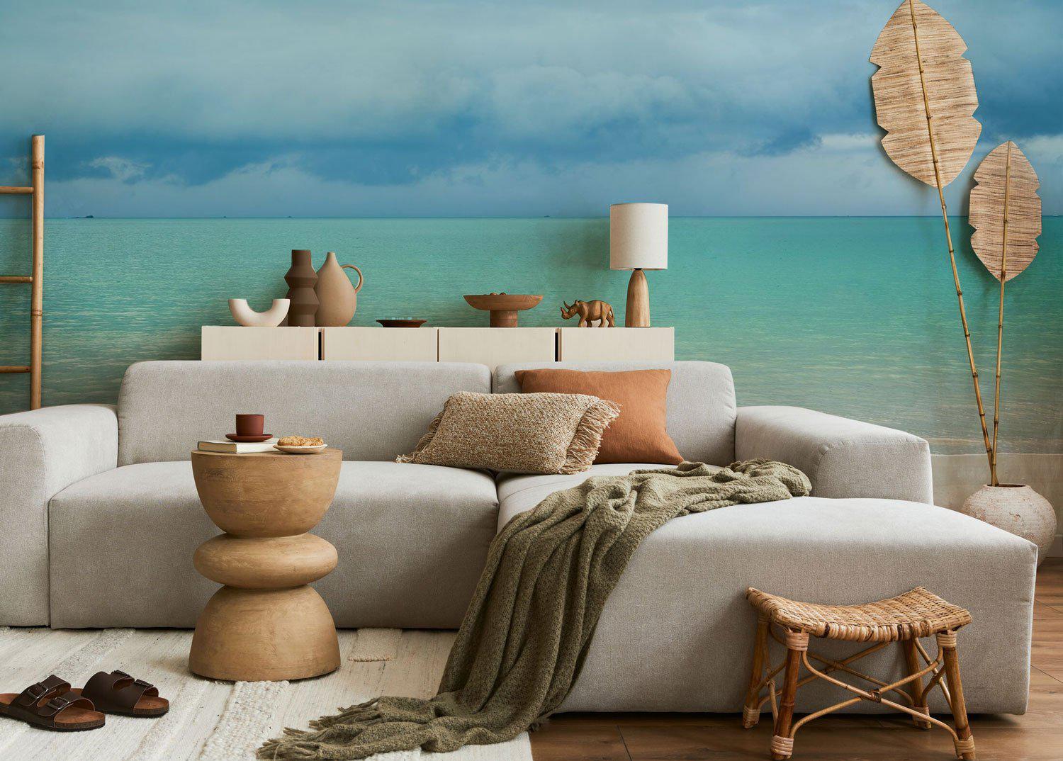 White Sand Shore Wall Mural-Wall Mural-Eazywallz