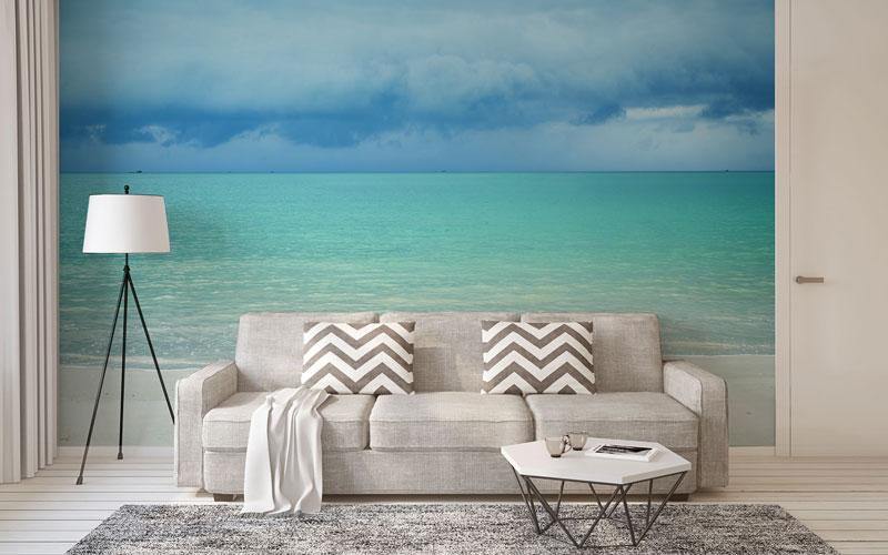 White Sand Shore Wall Mural-Wall Mural-Eazywallz
