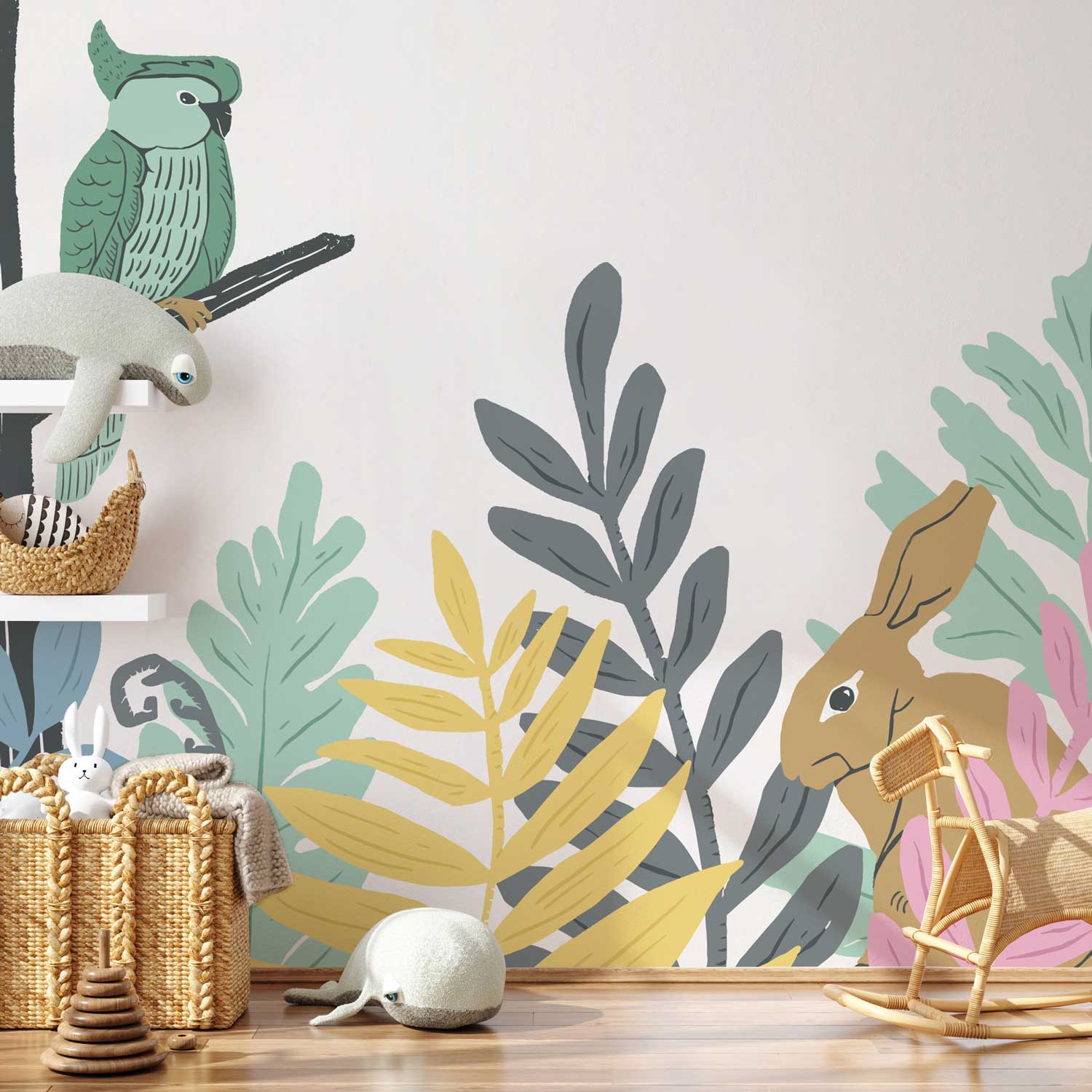 Wild Pastel Forest Wallpaper Mural-Wall Mural-Eazywallz