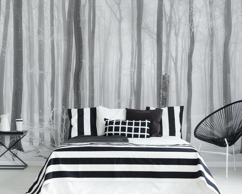 Winter Mist Forest Wall Mural-Wall Mural-Eazywallz