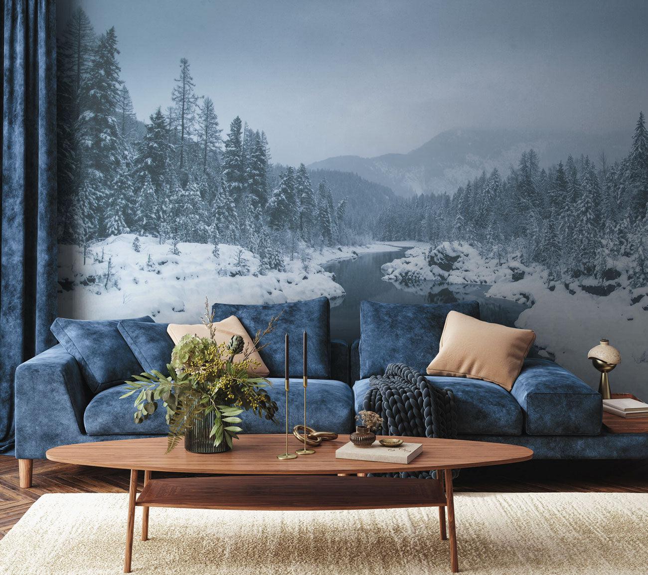 Winter in Montana Wall Mural-Wall Mural-Eazywallz