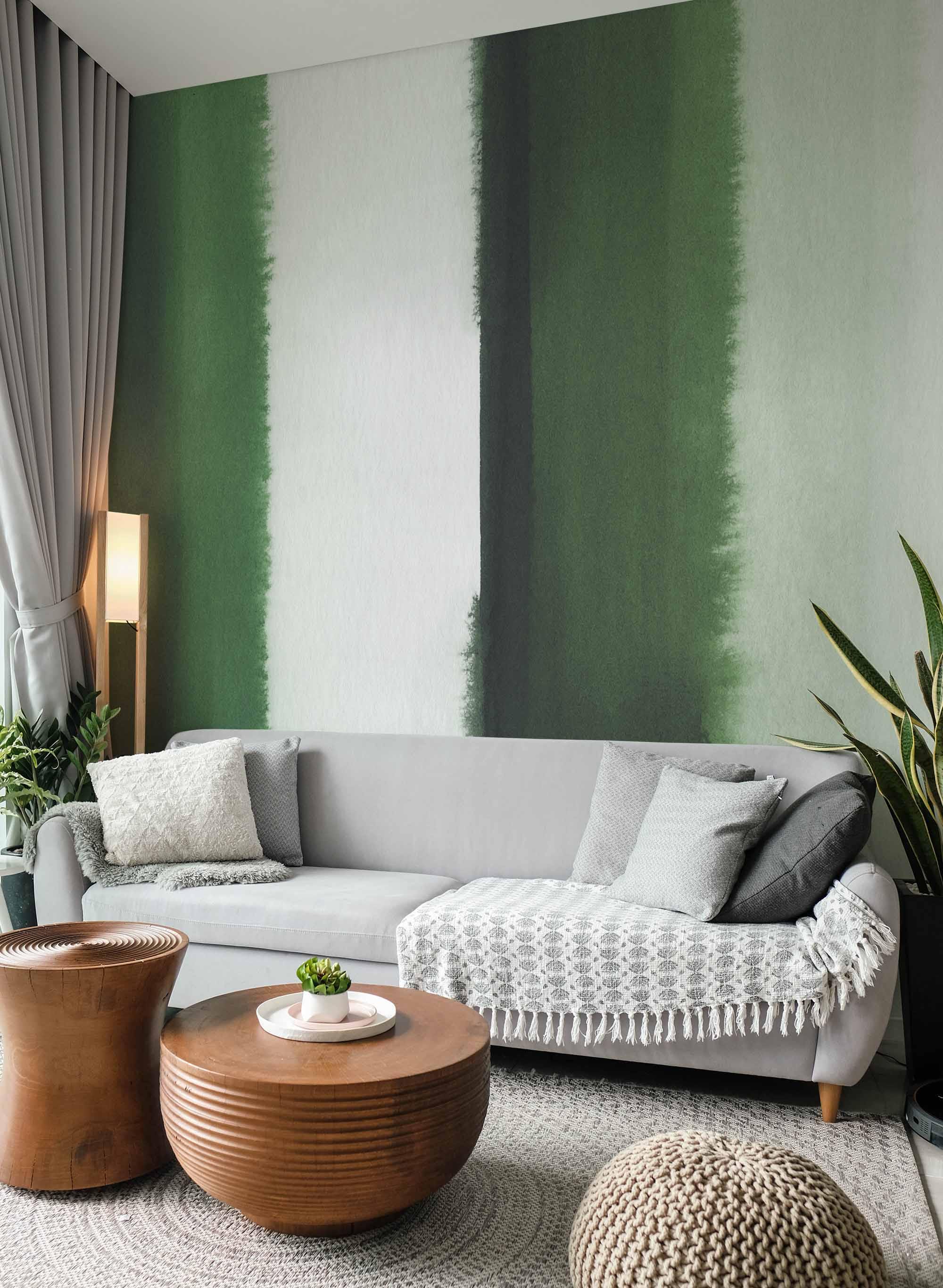 Wood Lands Color Block Wall Mural-Wall Mural-Eazywallz