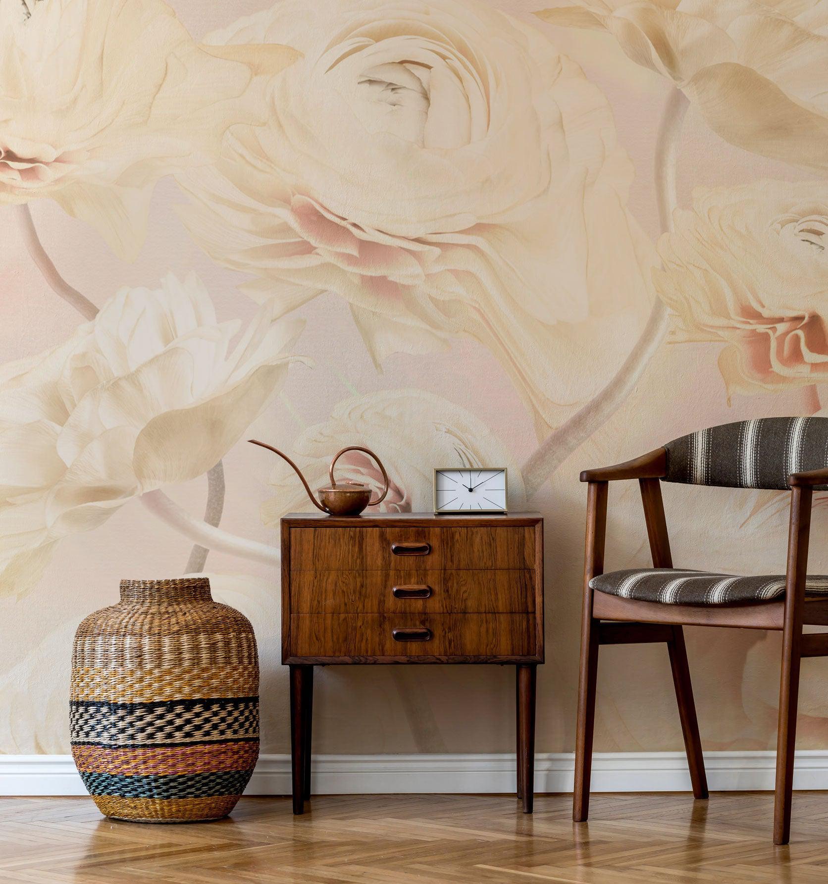 Yellow Lucid Flowers Wall Mural-Wall Mural-Eazywallz