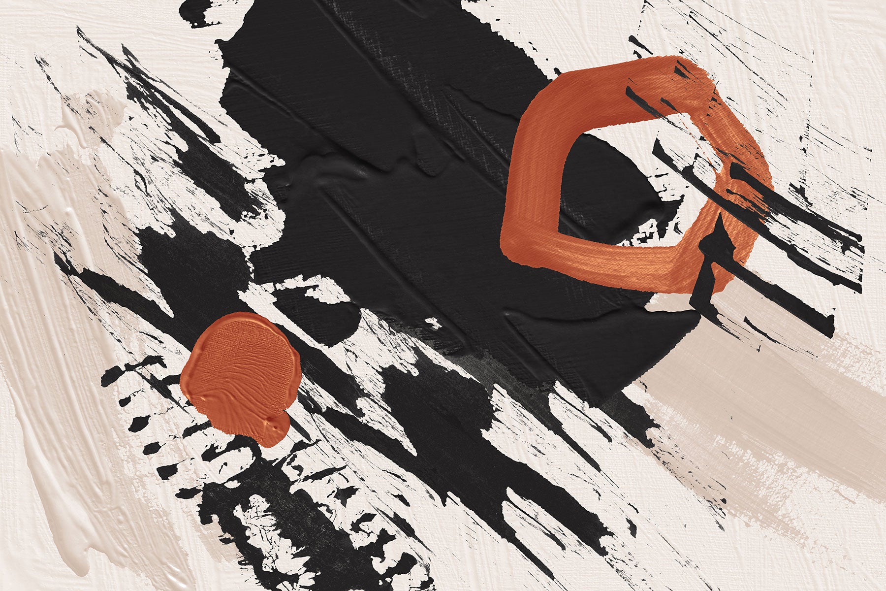 Abstract Ink Oil & Copper Fine Art Wall Mural