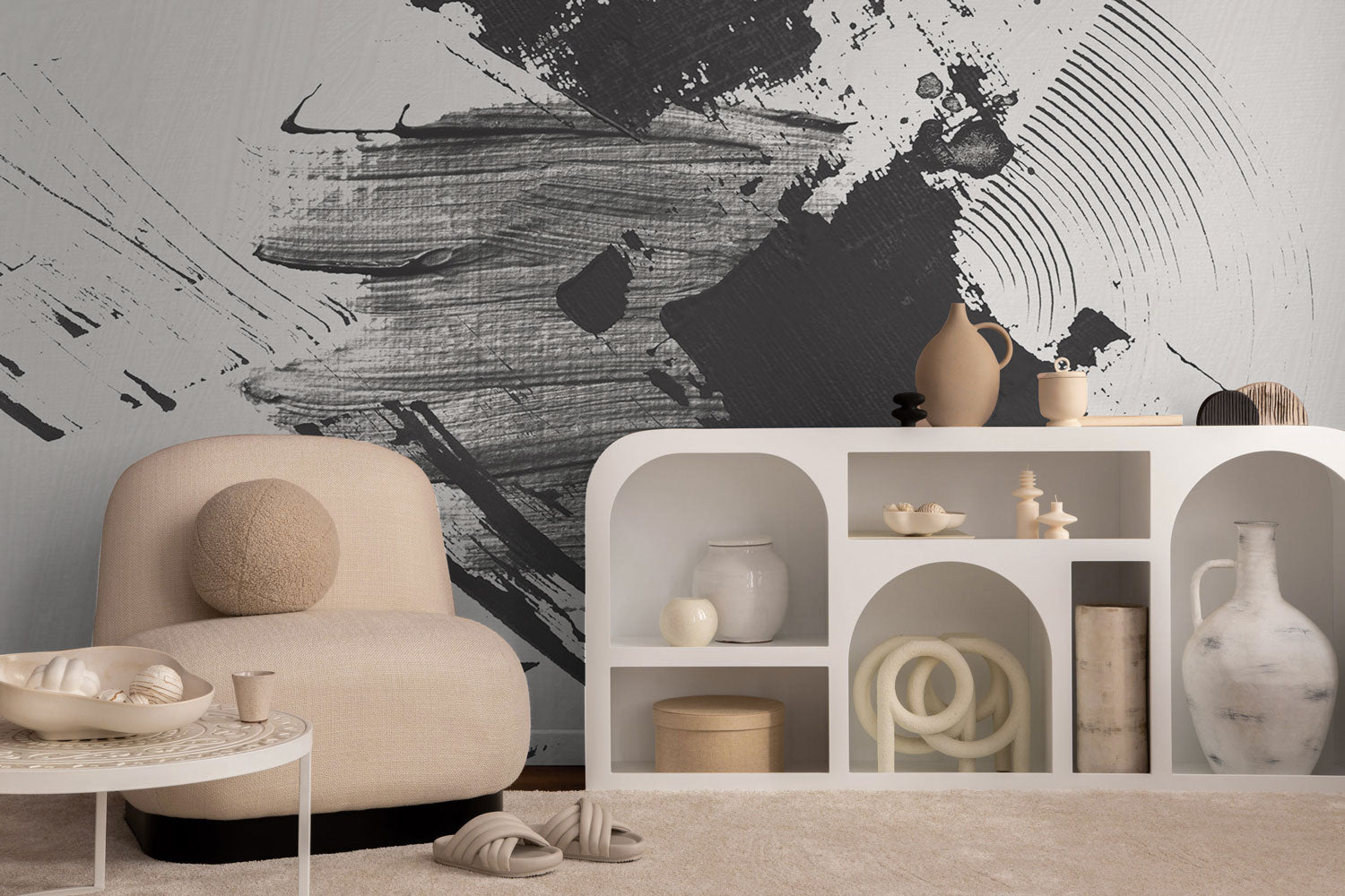 Abstract Black Ink Oil 2 Wall Mural