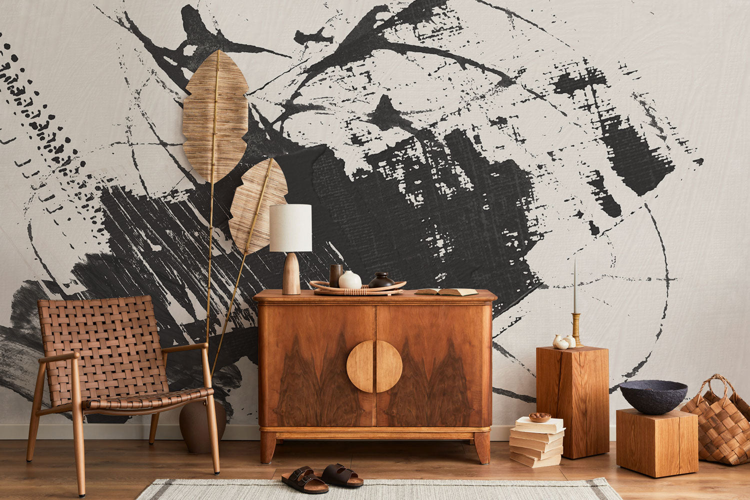 Abstract Ink Splatter Wall Mural