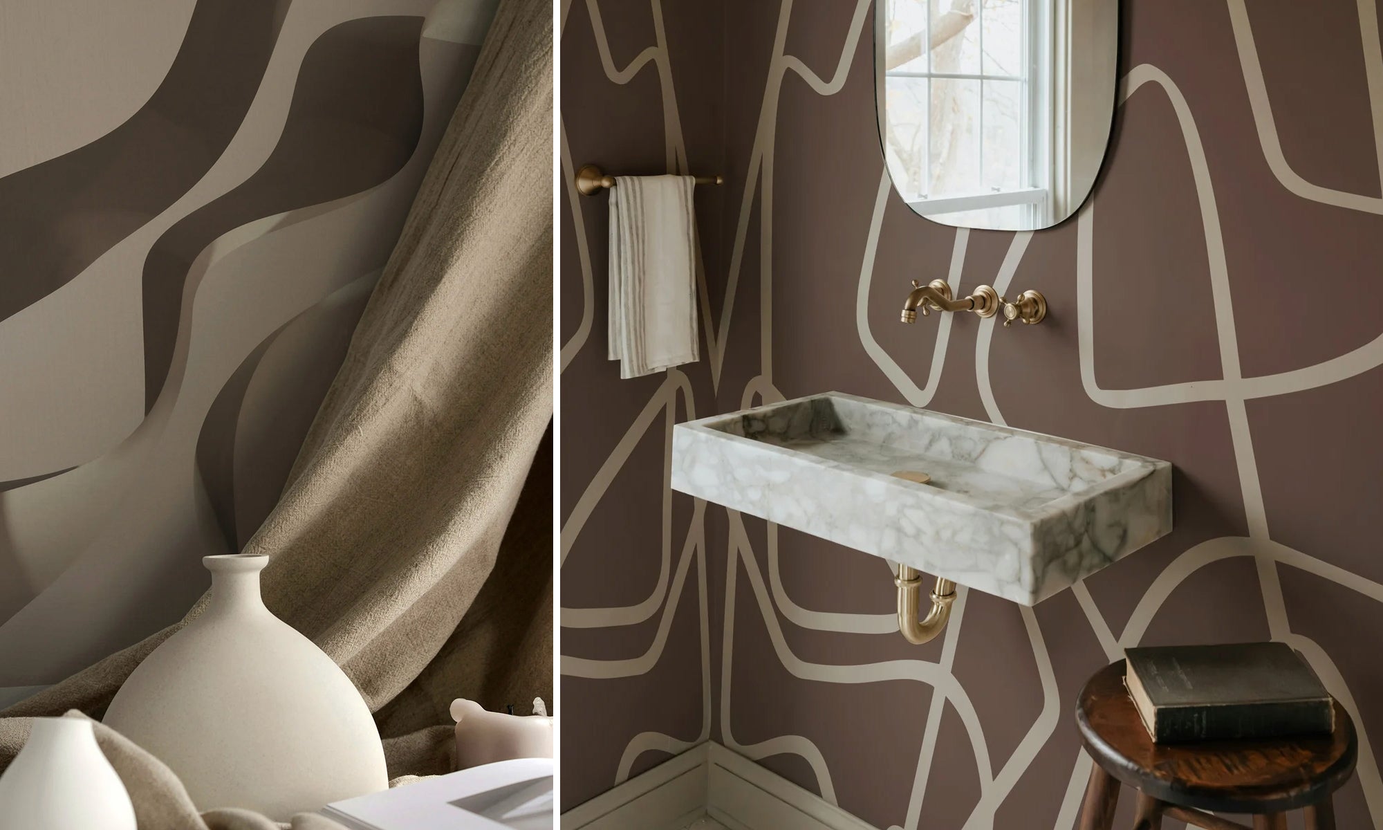 Mocha Mousse: Wall Murals That Perfectly Complement the Pantone Color of the Year