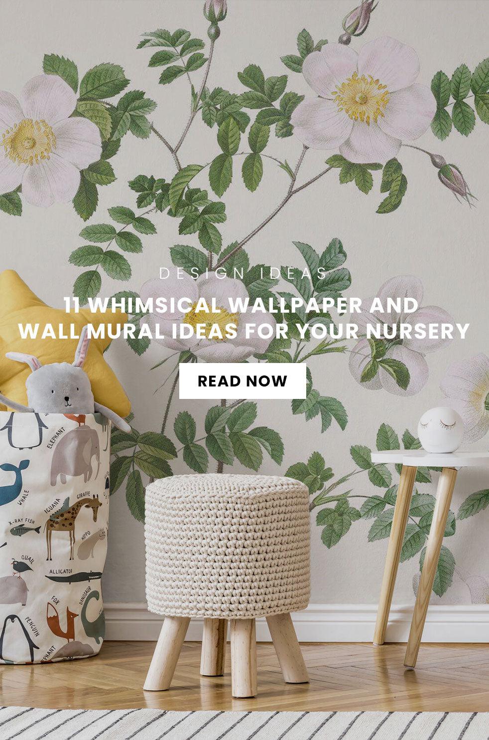 11 whimsical removable wallpaper and custom wall mural ideas for your nursery or baby room