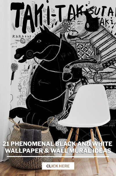 21 Phenomenal Black and White Wallpaper & Wall Mural Ideas