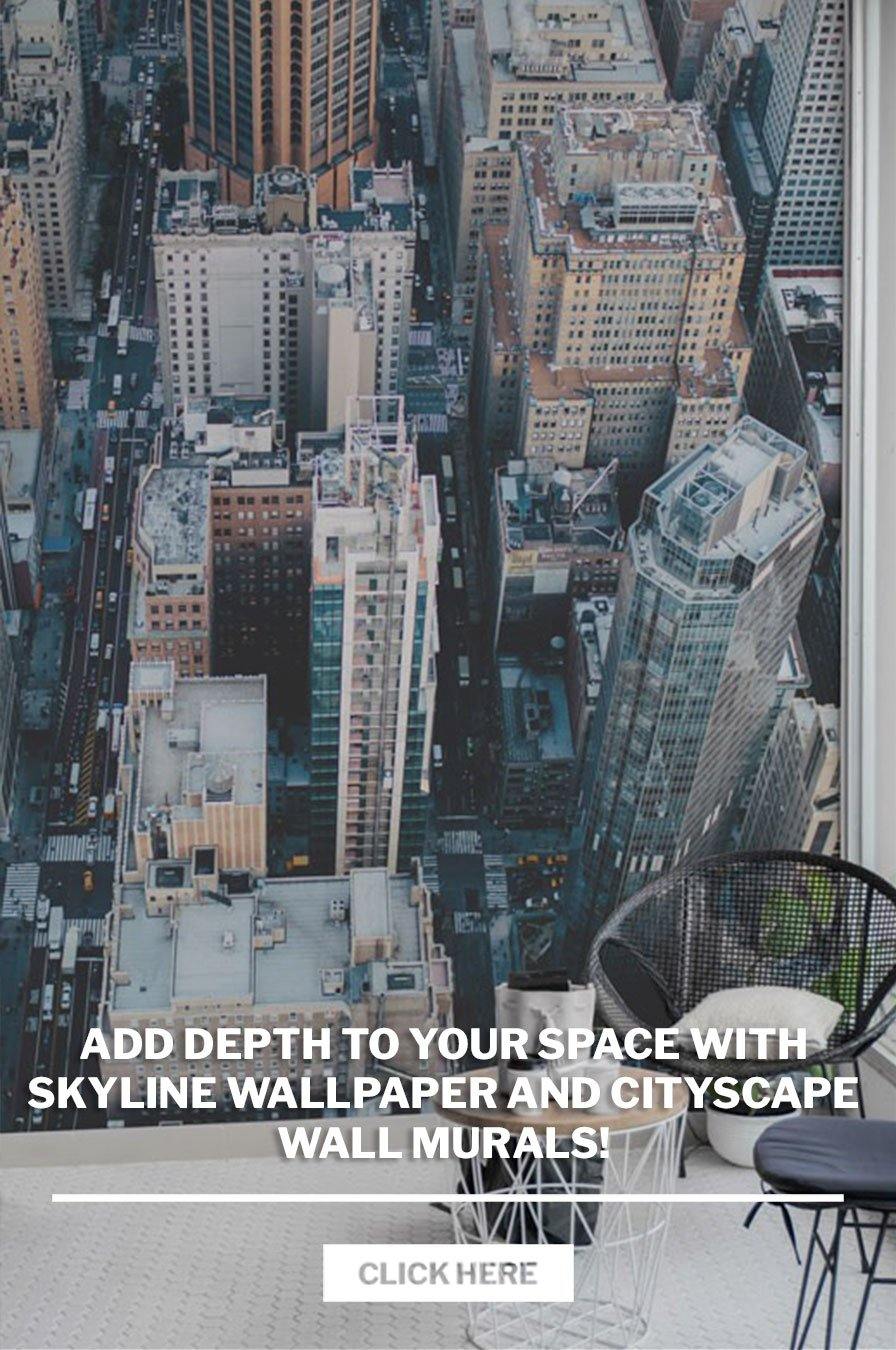 Add Depth to your space with Skyline Wallpaper and Cityscape Wall Murals! - Eazywallz