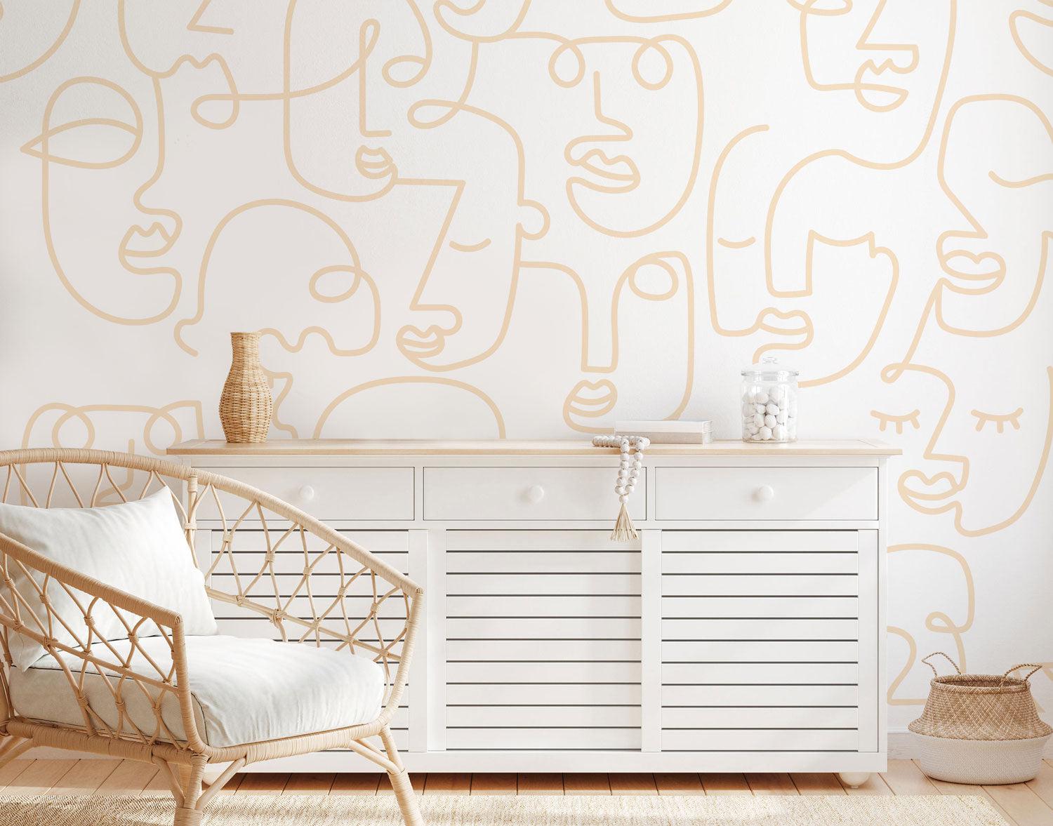 Abstract Faces Wall Murals - Eazywallz