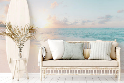 Sunsets and sunrises on the beach Wall Murals