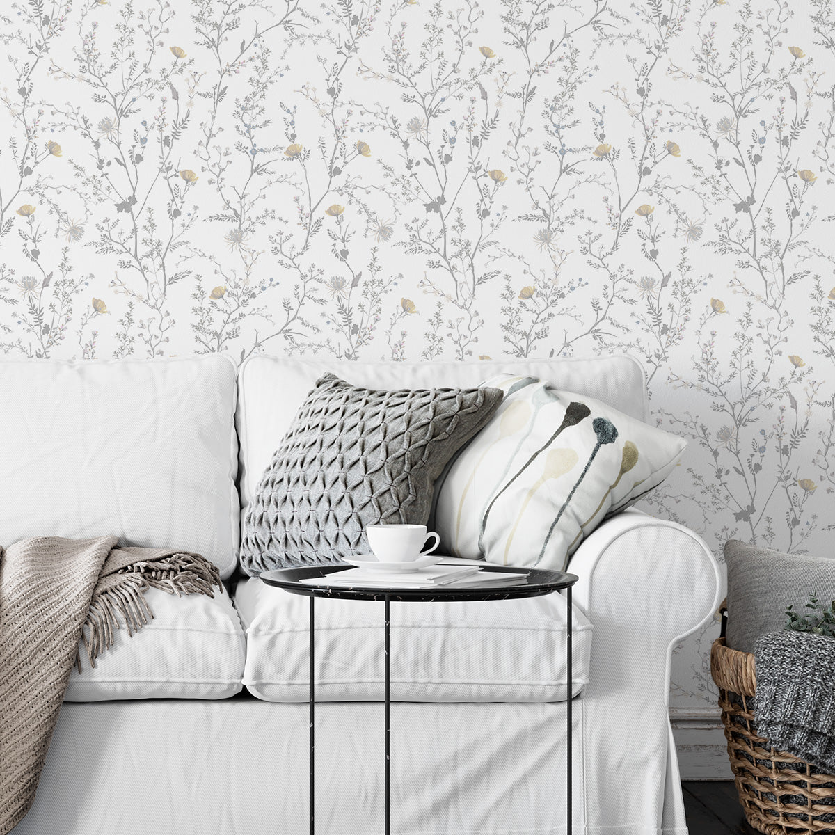 Muted Spring Florals Wallpaper #514 - Removable Wallpaper - Eazywallz