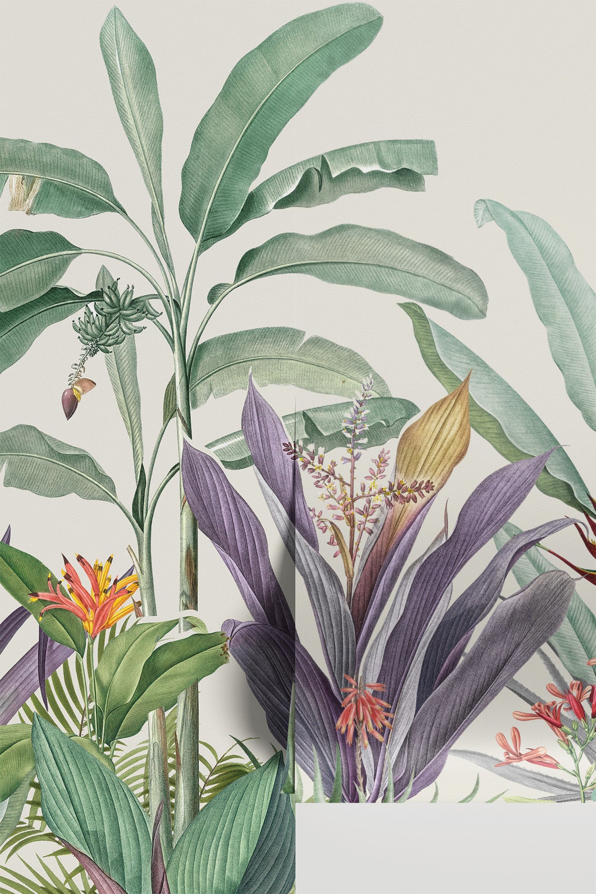 Redoute Mixed Tropical Leaves