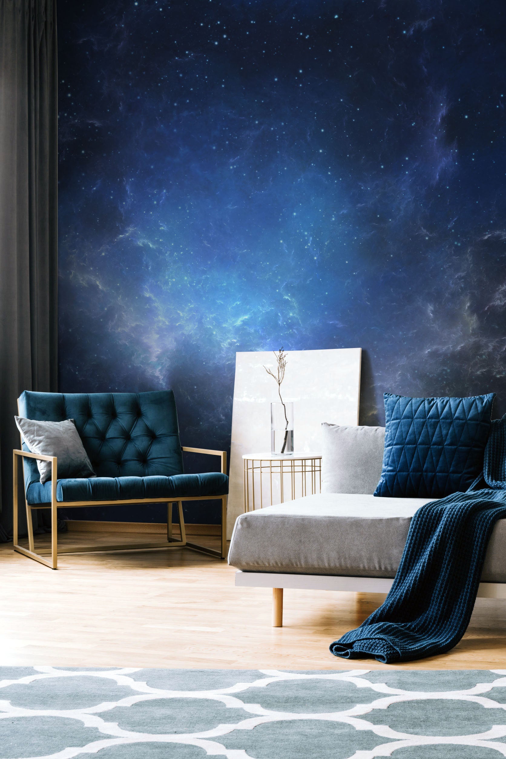 Night Sky with Nebula Wall Mural