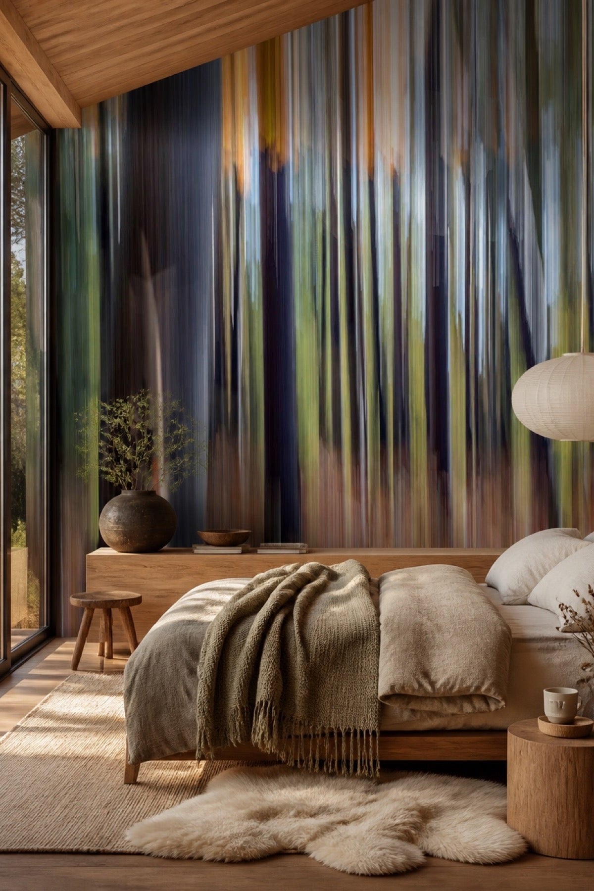 Abstract Motion Forest 2 Wall Mural - lifestyle view 3 - Eazywallz