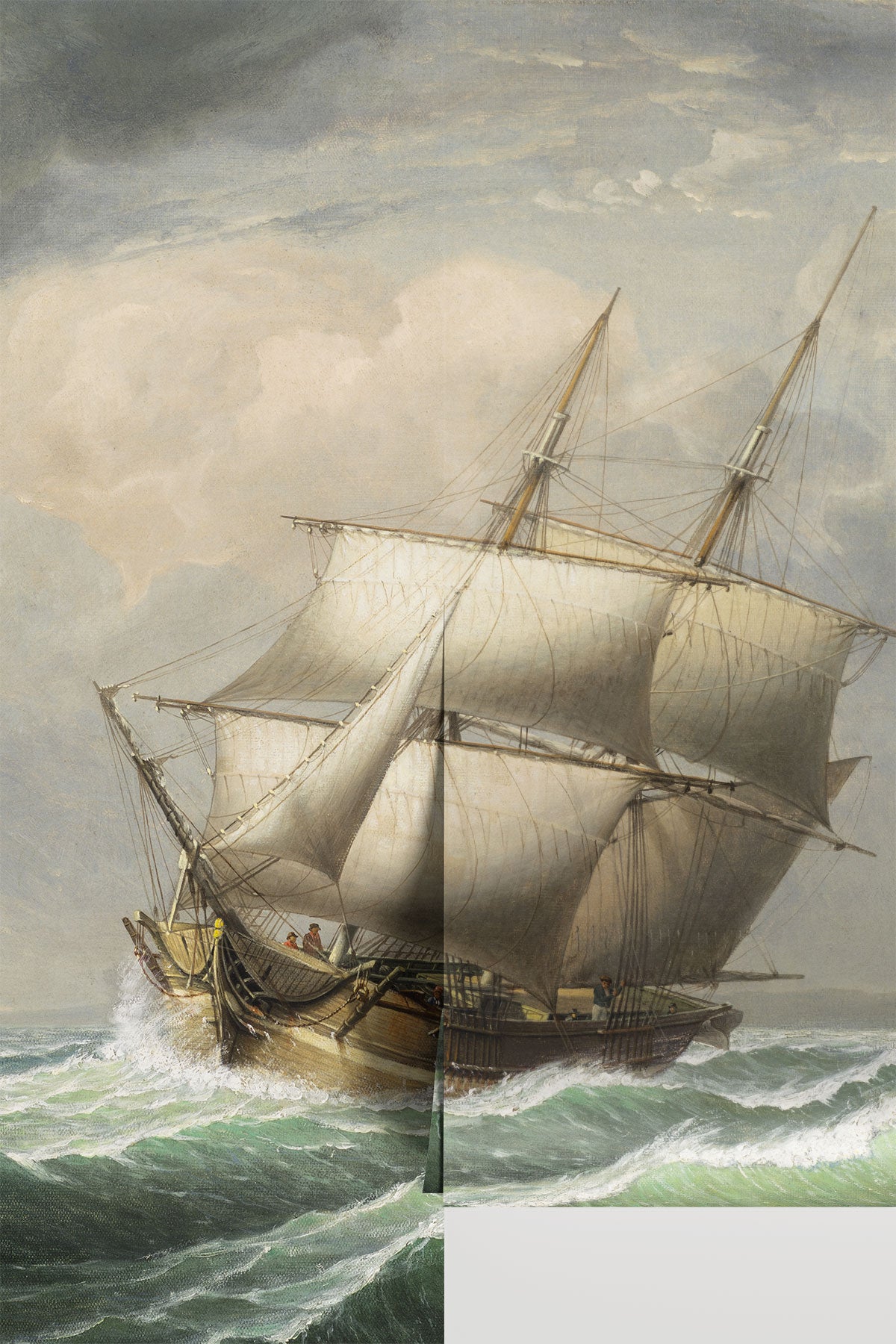 Brig Off the Maine Coast