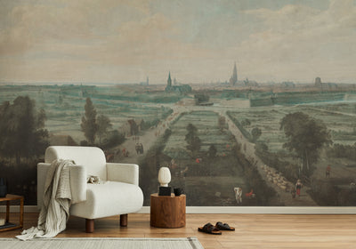 Historical Panoramic Antwerp Wall Mural