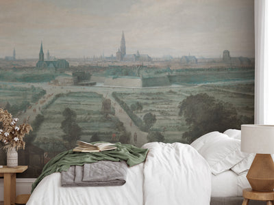 Historical Panoramic Antwerp Wall Mural