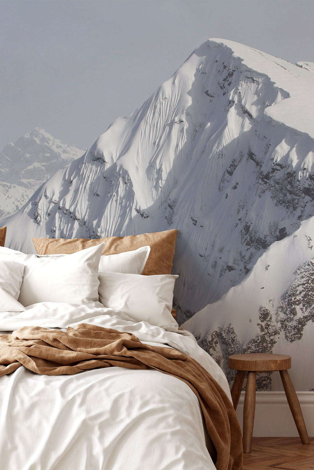 White Mountain Close Up Mural Wallpaper