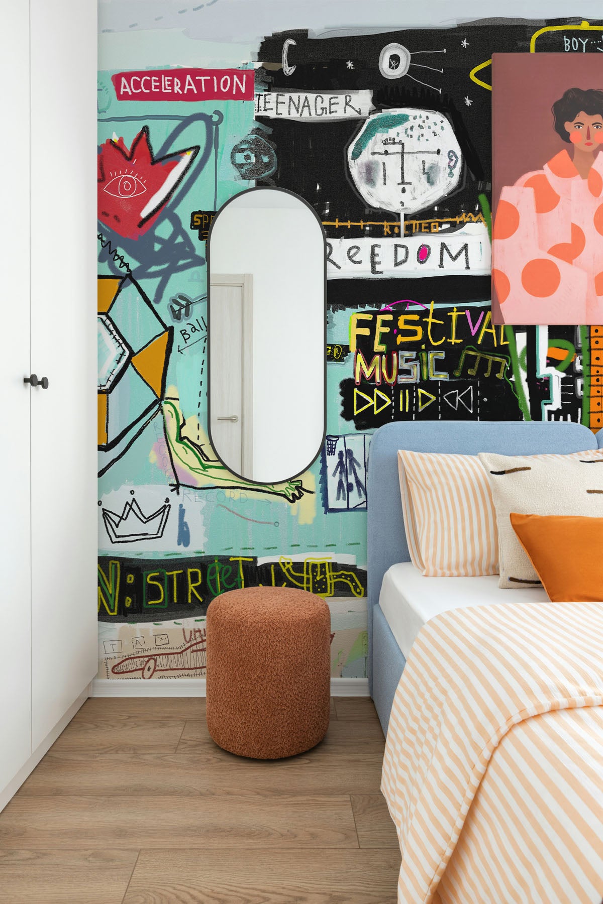 Character Painting Street Art Wall Mural