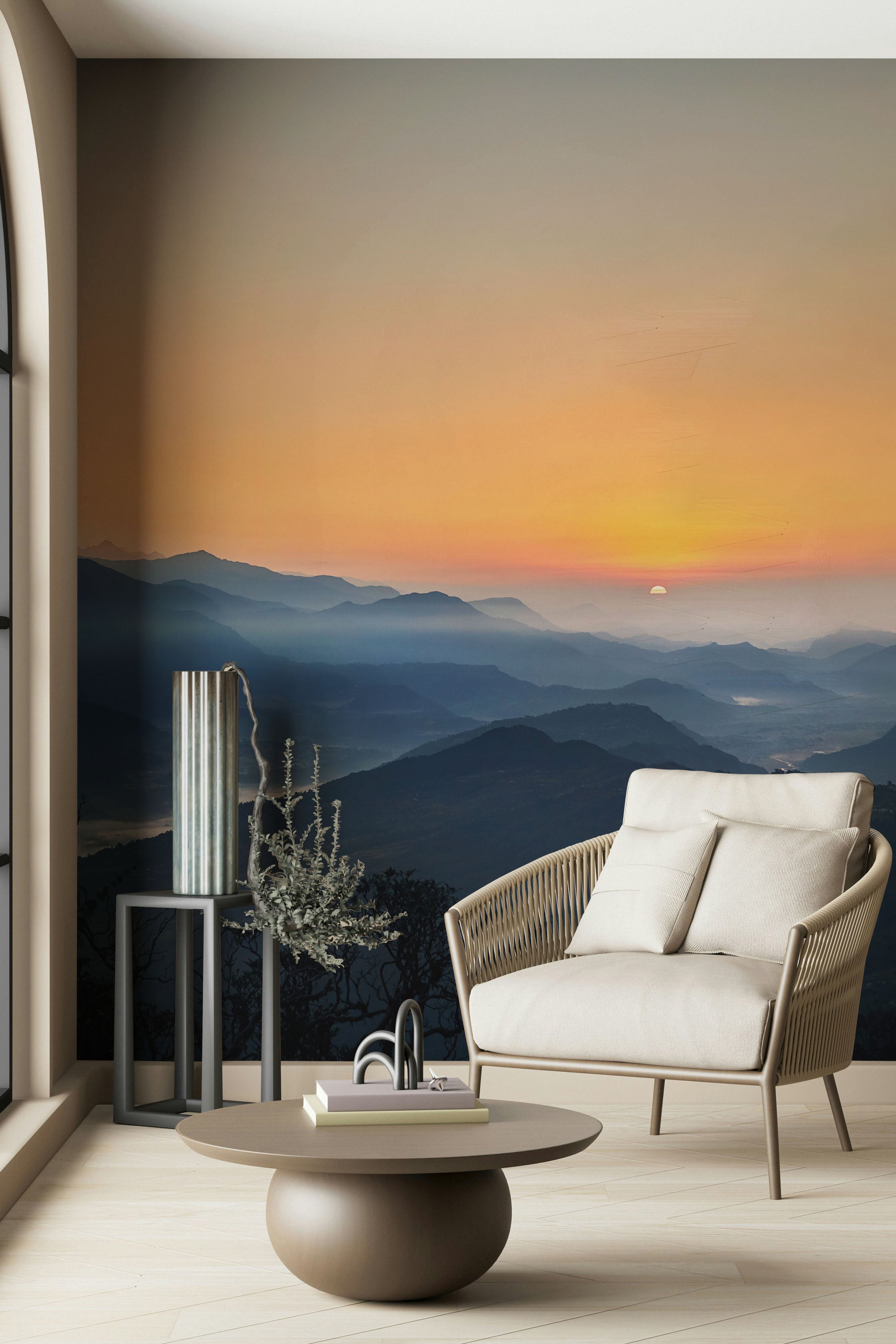 Himalaya Mountains Sunrise Wall Mural