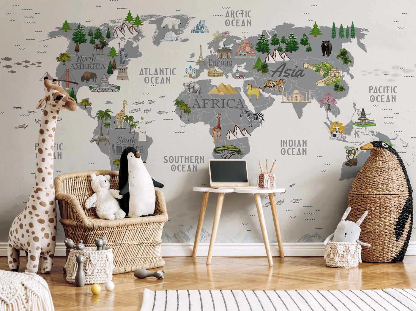 Adventure World Map Wall Mural