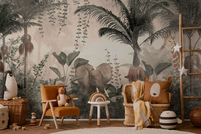 Kids Jungle Expedition Wall Mural