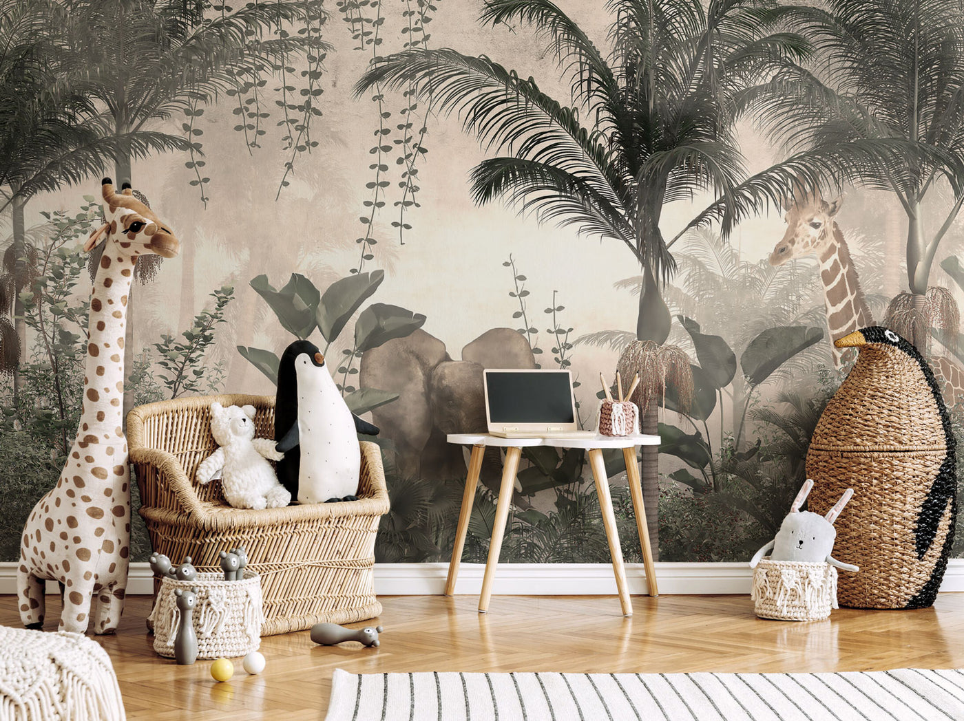 Kids Jungle Expedition Wall Mural