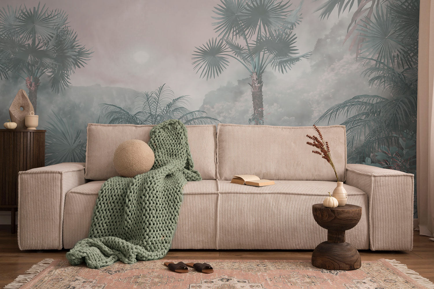 Lush Green Tropical Oasis Wall Mural