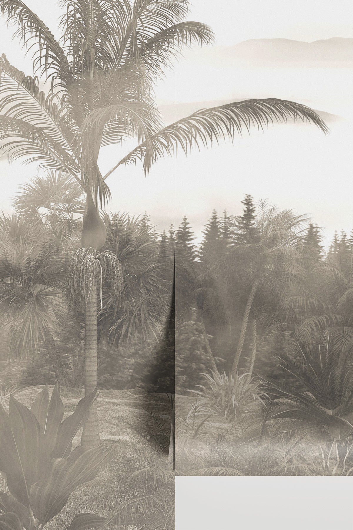 Palm and Banana Leaf Paradise Wall Mural