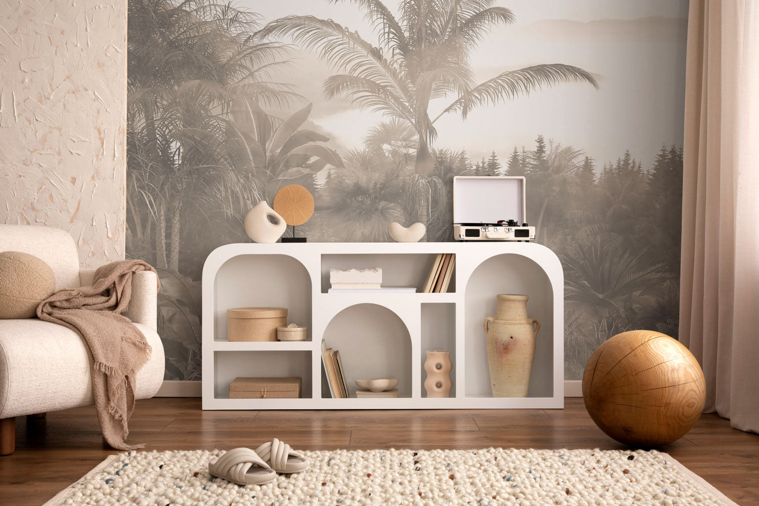 Palm and Banana Leaf Paradise Wall Mural