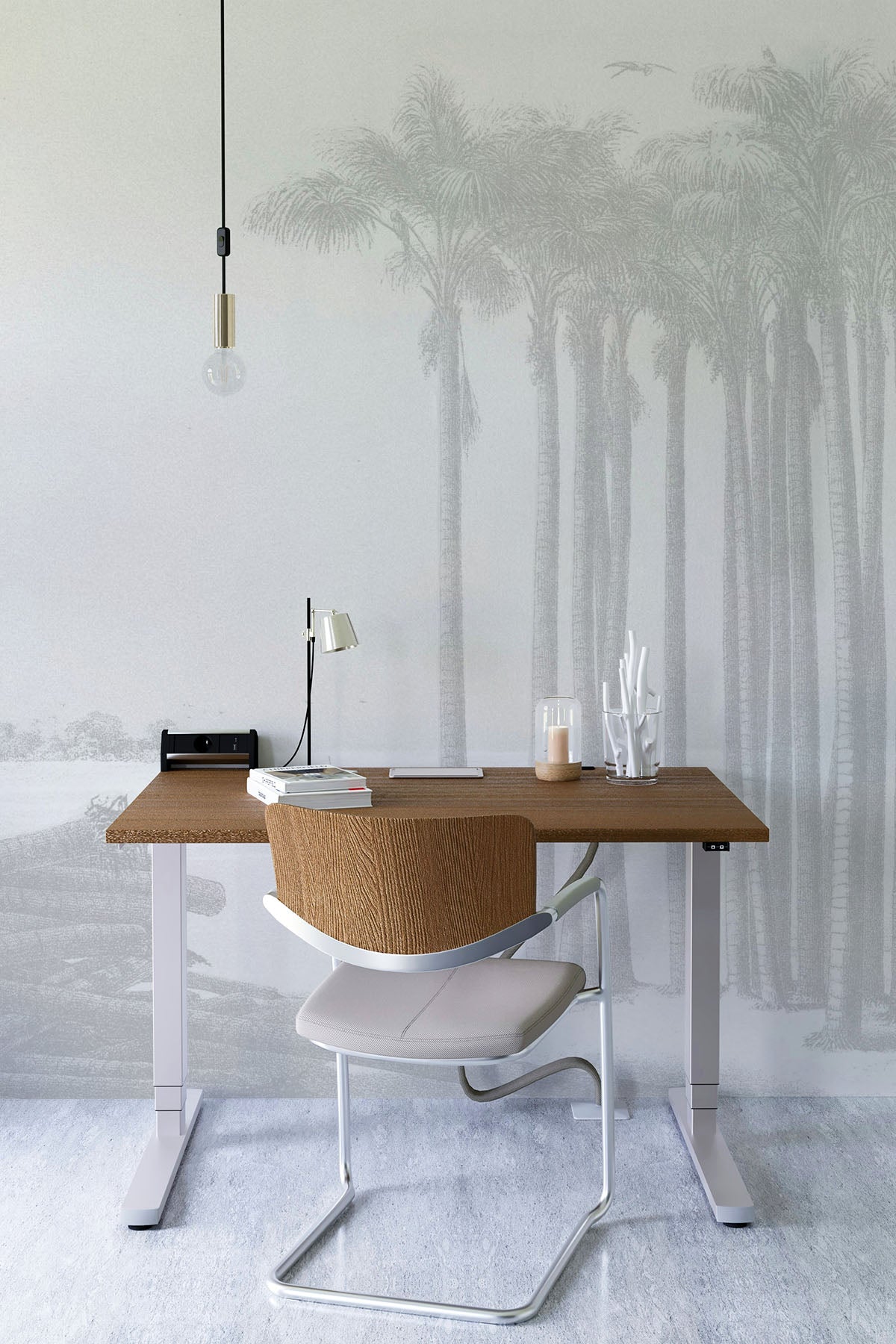 Faded Vintage Palm Tree Wall Mural