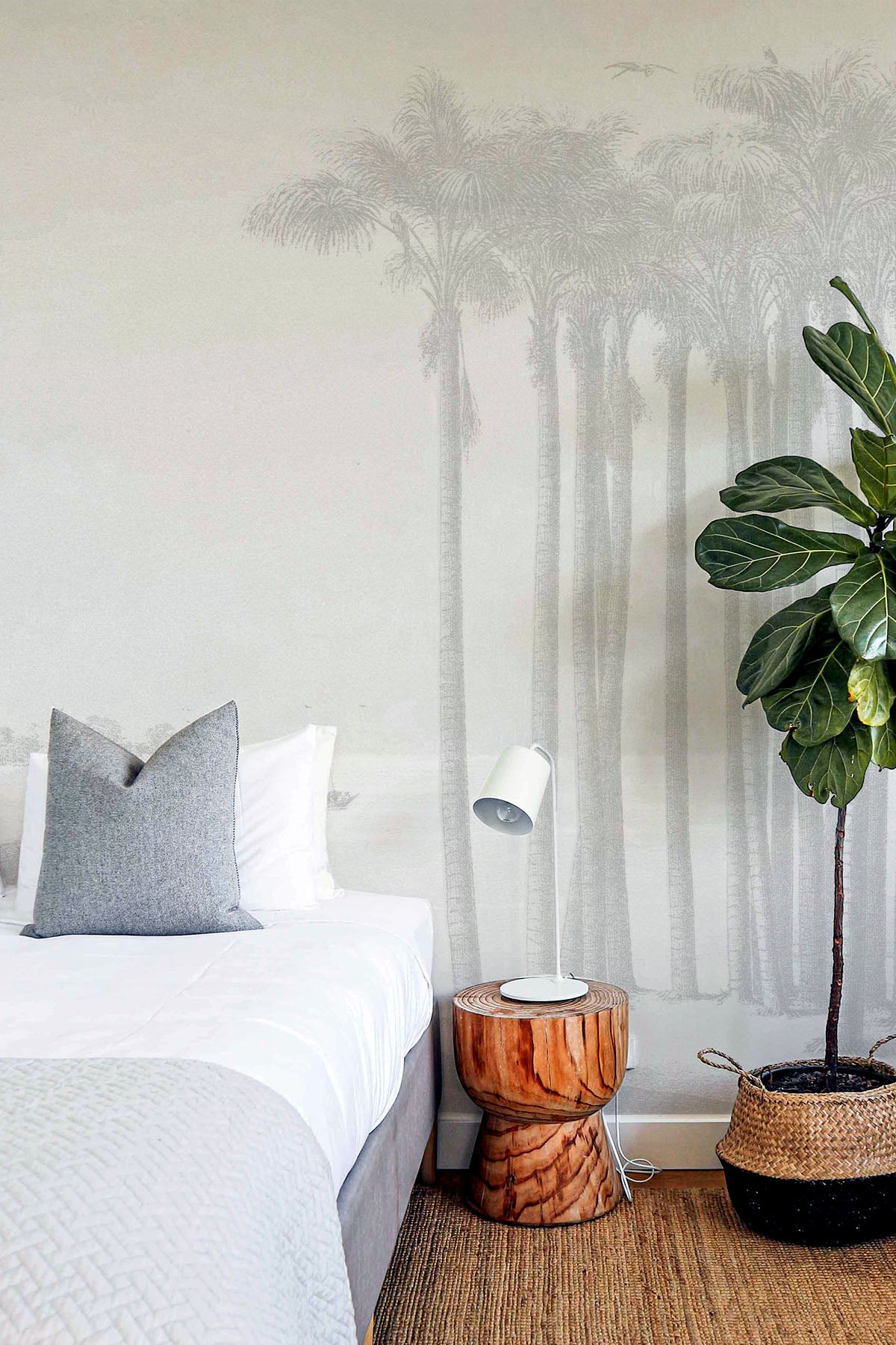 Faded Vintage Palm Tree Wall Mural