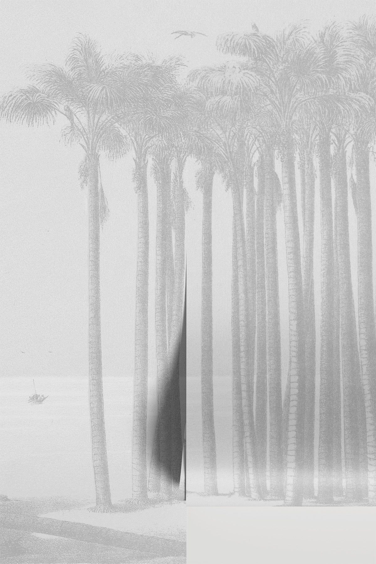 Faded Vintage Palm Tree Wall Mural