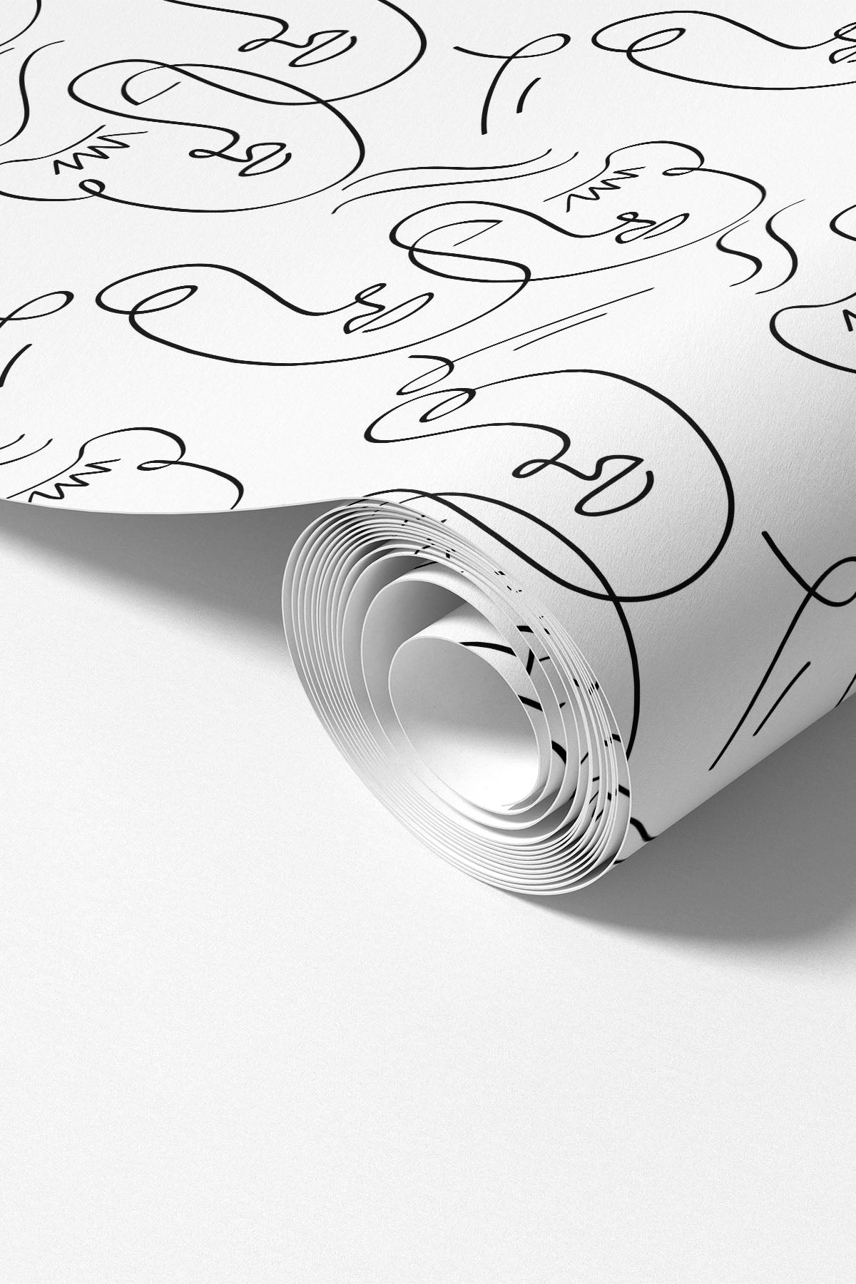 Abstract Twin Faces Wall Mural roll