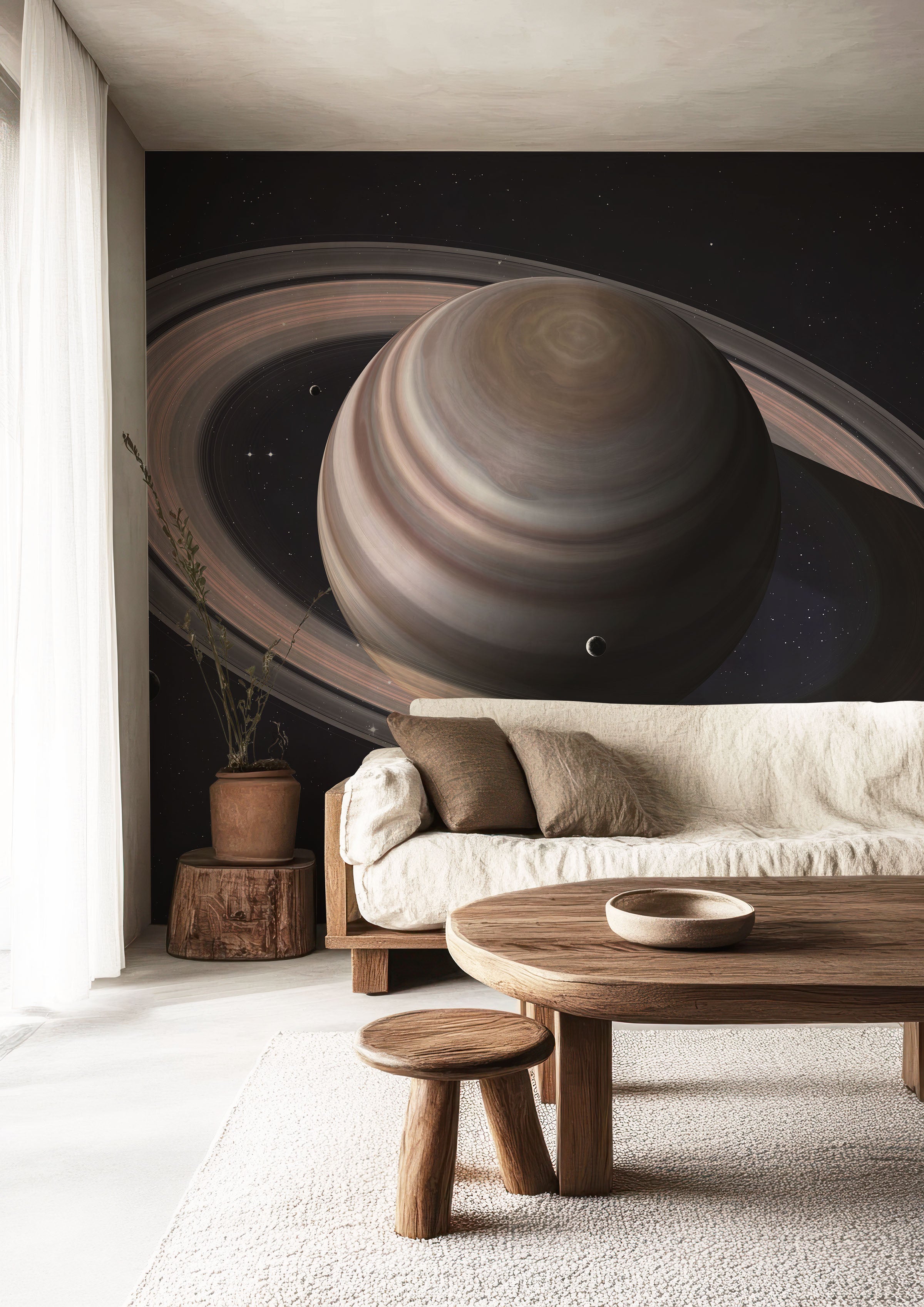 Saturn and Rings Wall Mural