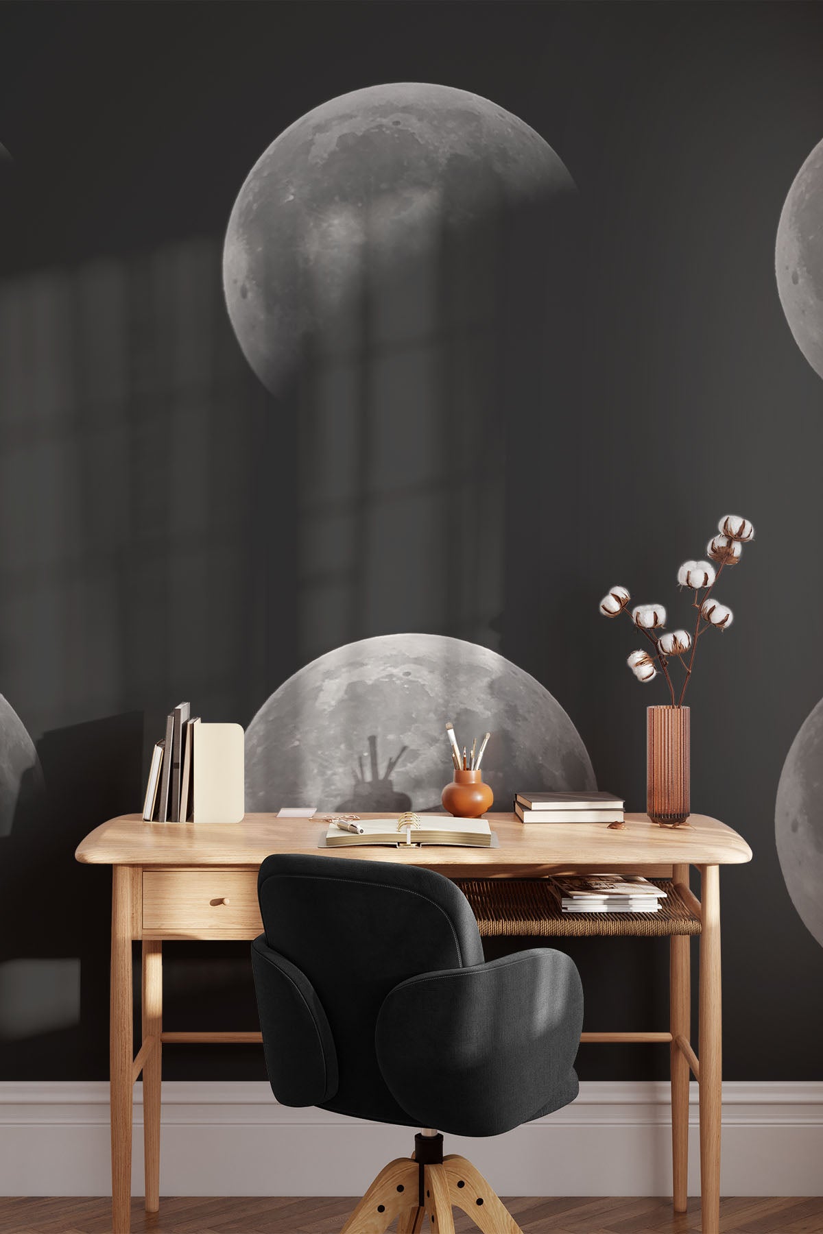 Moon Phase Wall Mural