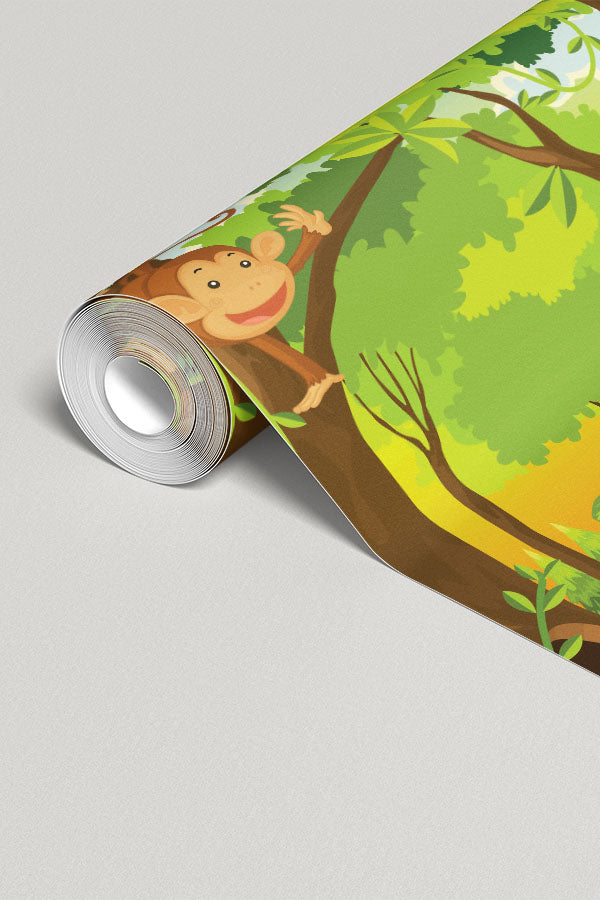 Monkeys in the jungle Wall Mural