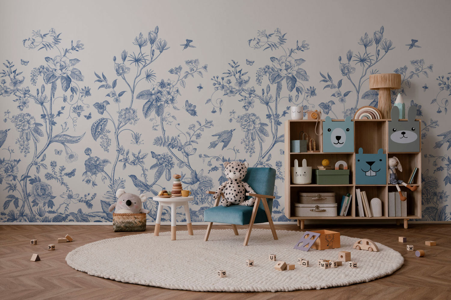 Blue Blossom Chinoiserie Wall Mural