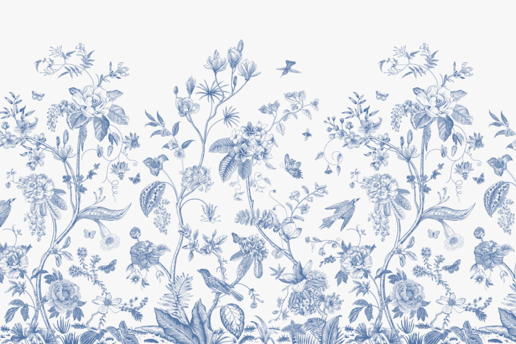 Blue Blossom Chinoiserie Wall Mural