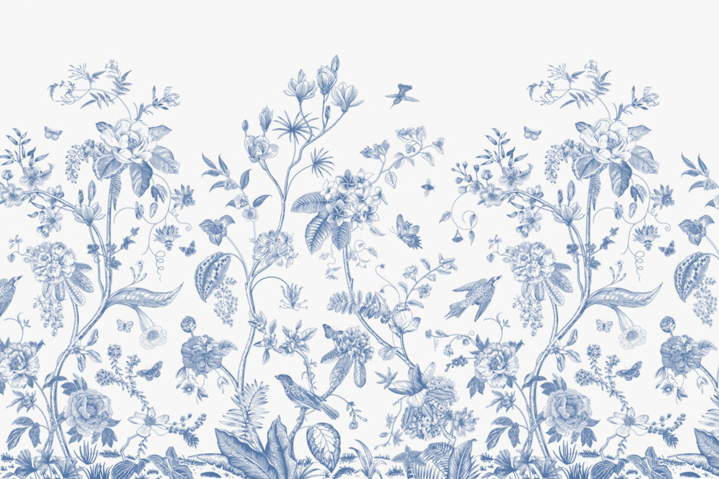 Blue Blossom Chinoiserie Wall Mural