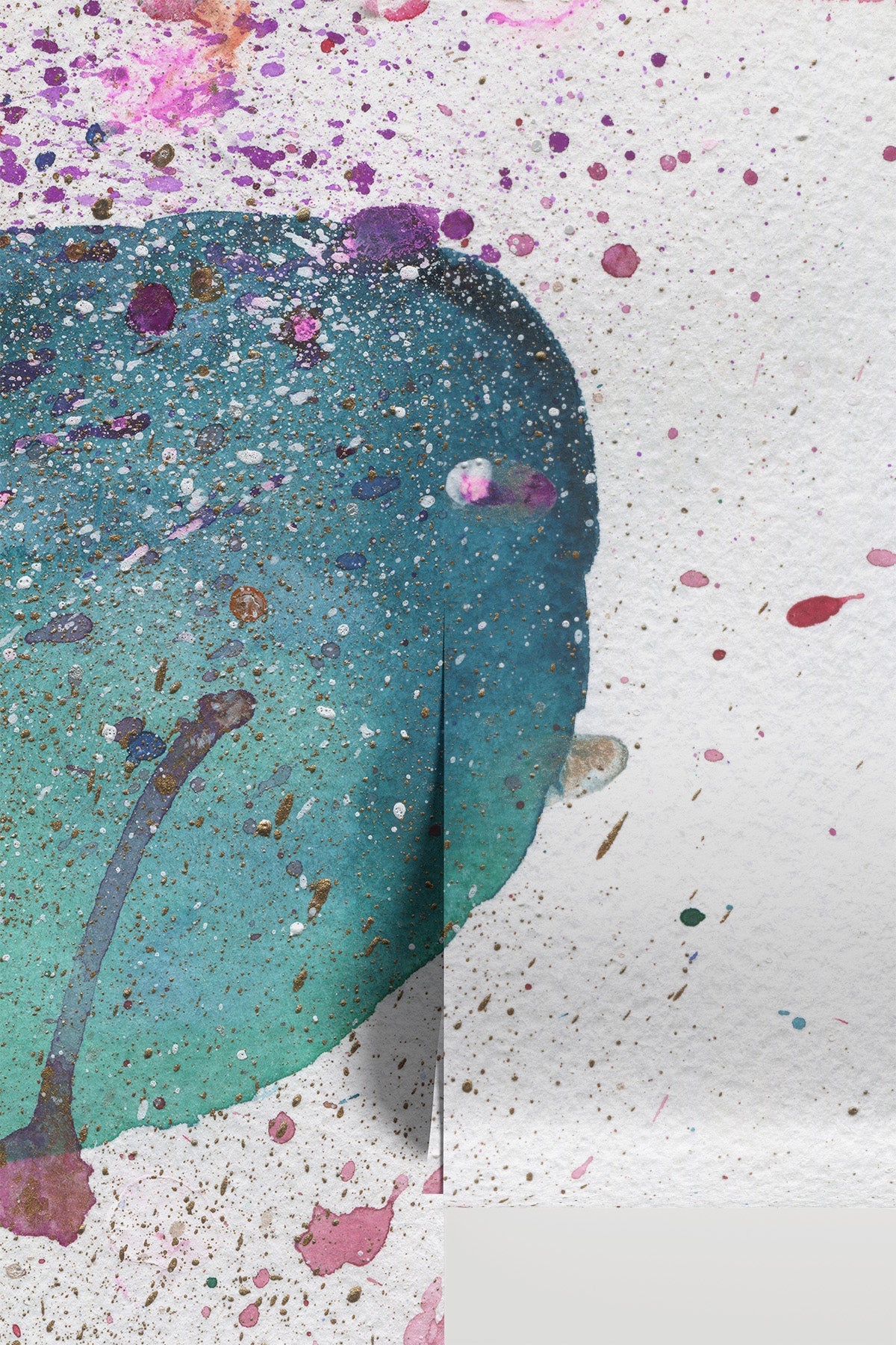 Abstract Paint Splat 3 wall mural shown as a two-panel installation