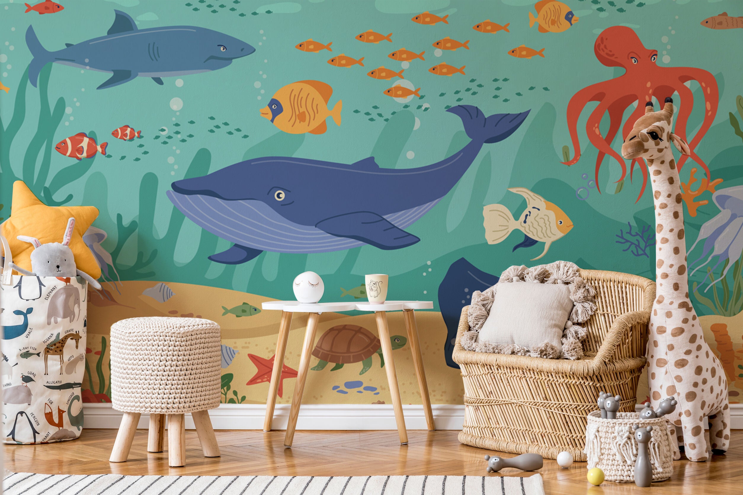 Underwater Seaworld Adventure Kids Wall Mural
